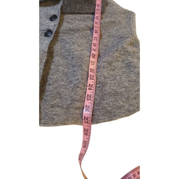 Cut Loose Wool Vest Womens Size XL Gray Two Button Front Lagenlook Outdoors - Picture 13 of 14